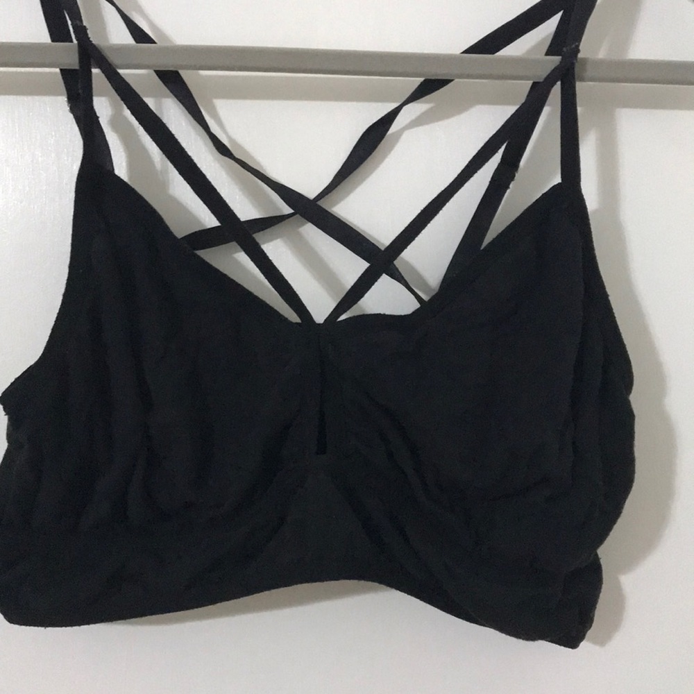 Strappy black bralette
